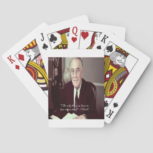 Jeu De Cartes FDR & Citation : Rien à craindre (dos)