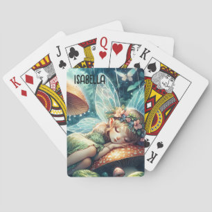 Jeu De Cartes Fée éthérée dormant sur un champignon Personnalisé
