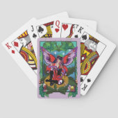 Jeu De Cartes Fée violet rouge champignons gothique (dos)