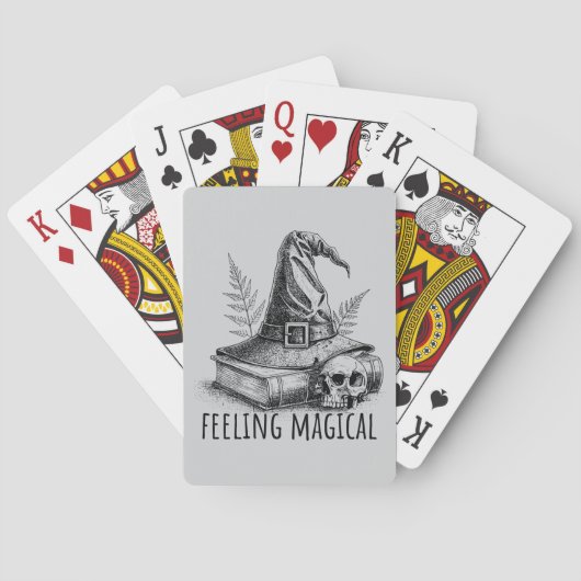 Jeu De Cartes Feeling Magical Witches Spell Book and Skull (dos)