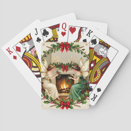 Jeu De Cartes Fées victoriennes esprit de Noël (dos)