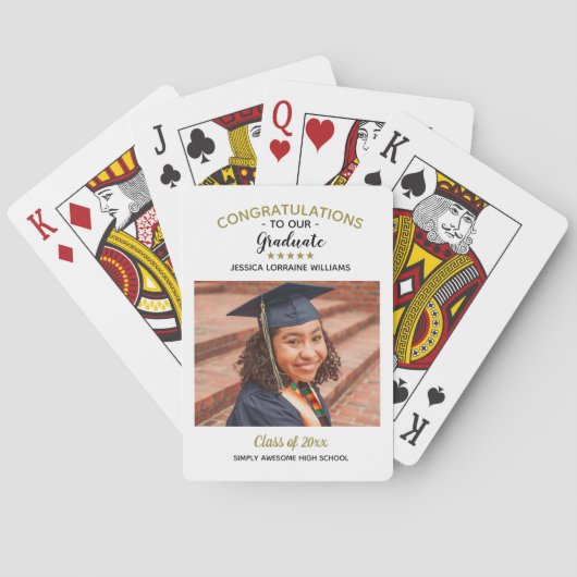 Jeu De Cartes Félicitations Custom Photo Graduate Graduation (dos)
