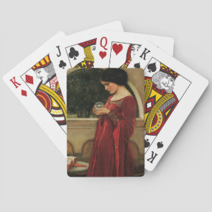 Jeu De Cartes Femme à la boule de cristal, peinture de Waterhous