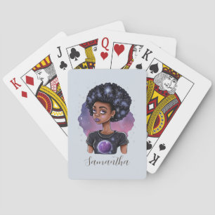 Jeu De Cartes Femme Afro Élégante