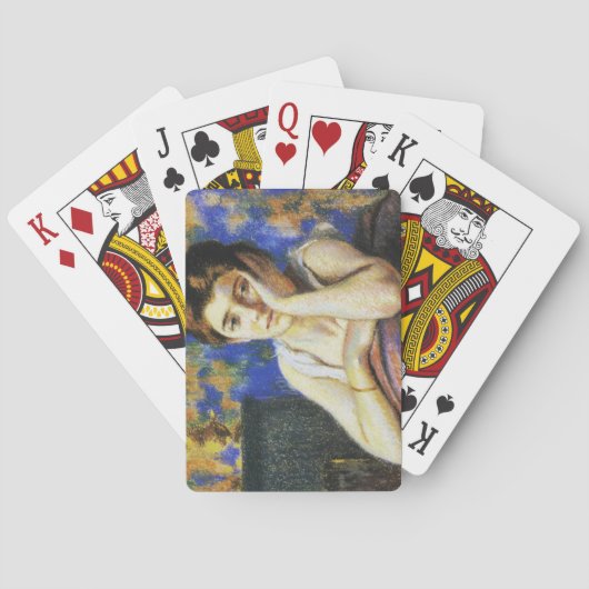 Jeu De Cartes Femme appuyée sur une chaise (dos)