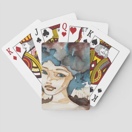 Jeu De Cartes Femme bleue (dos)