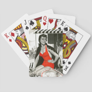 Jeu De Cartes Femme chaude rouge