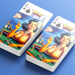 Jeu De Cartes Femme de casino vintage