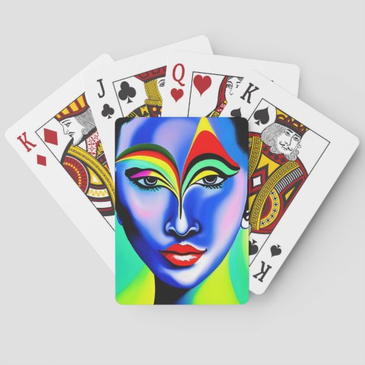 Jeu De Cartes Femme de couleur magique (dos)