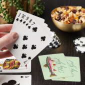 Jeu De Cartes Femme de pêche à la mouche (In Situ)