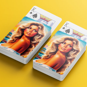 Jeu De Cartes Femme d'été des années 80