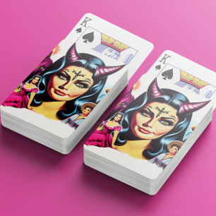 Jeu De Cartes Femme Diabolique Vintage