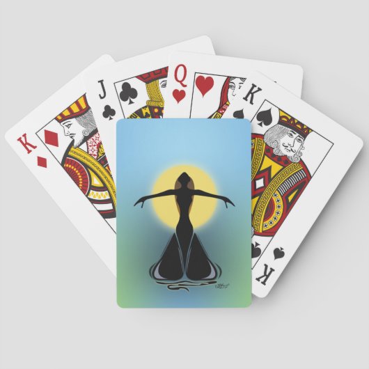 Jeu De Cartes Femme en fleurs (dos)