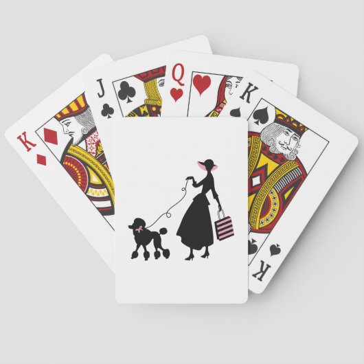 Jeu De Cartes Femme et caniche (dos)