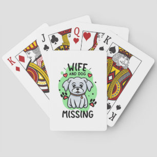 Jeu De Cartes Femme et chien disparus