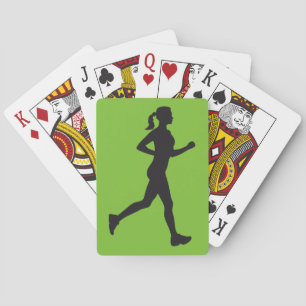 Jeu De Cartes femme faisant du jogging