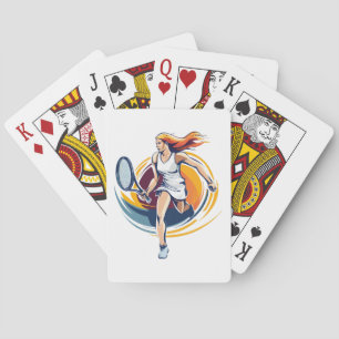 Jeu De Cartes femme jouant au tennis