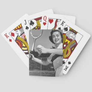Jeu De Cartes Femme jouant au tennis 3