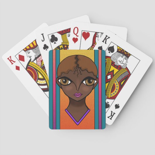 Jeu De Cartes Femme Jouant Aux Cartes (dos)