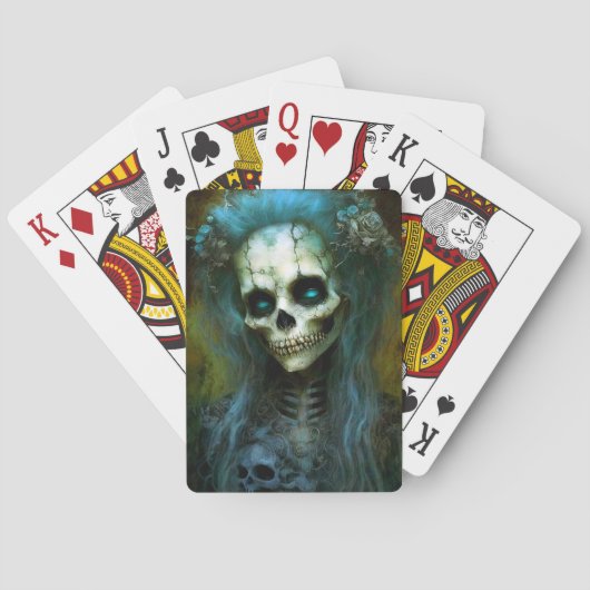 Jeu De Cartes Femme morte Squelette Horreur (dos)