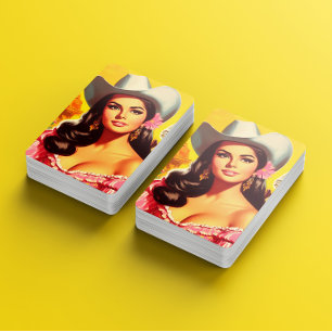 Jeu De Cartes Femme Rétro de Campagne