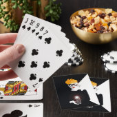 Jeu De Cartes Femme rétro tenant une caméra Pop Art (In Situ)