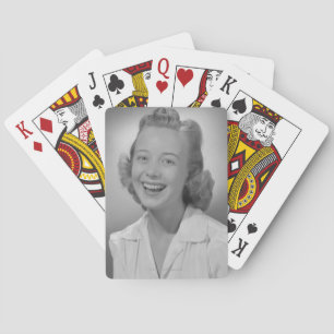 Jeu De Cartes Femme souriante