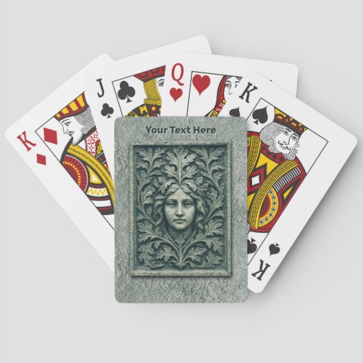 Jeu De Cartes Femme verte - Pierre (dos)