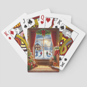 Jeu De Cartes Fenêtre de Noël cosy