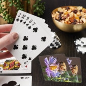 Jeu De Cartes Fermer une abeille sur une fleur violette (In Situ)