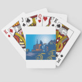Jeu De Cartes Fermier Sur Un Tracteur (dos)