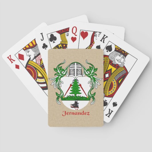 Jeu De Cartes Fernandez Bouclier héraldique avec mantelage (dos)