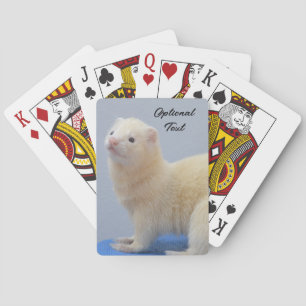 Jeu De Cartes Ferret pour animal de compagnie blanc personnalisé