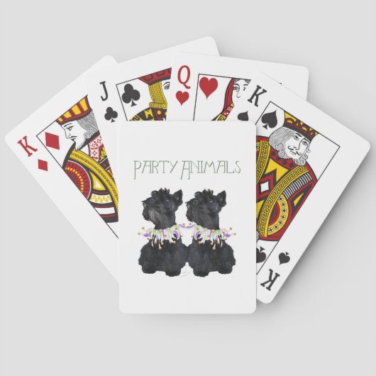 Jeu De Cartes Fête Animale des Terriers Écossais (dos)