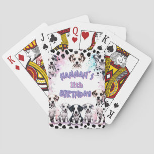 Jeu De Cartes Fête d'anniversaire en aquarelle violette pour chi