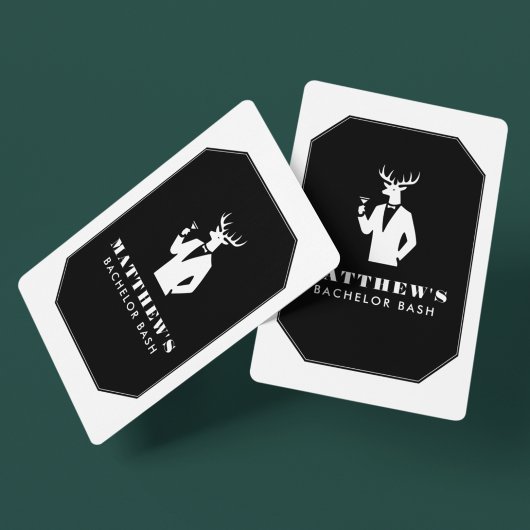 Jeu De Cartes Fête de célibataire moderne cocktails noirs enterr