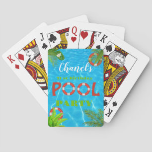 Jeu De Cartes Fête de la piscine tropicale Anniversaire d'été