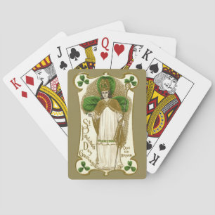 Jeu De Cartes Fête de la Saint-Patrick Irlandaise Religieuse Cat
