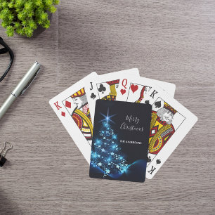 Jeu De Cartes Fête de Noël bleu noir