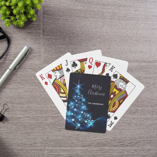 Jeu De Cartes Fête de Noël bleu noir
