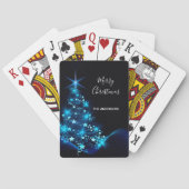 Jeu De Cartes Fête de Noël bleu noir (dos)
