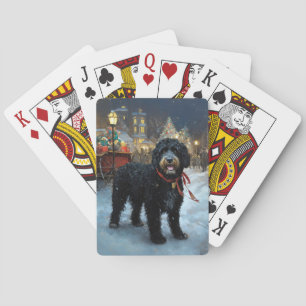 Jeu De Cartes Fête de Noël des chiens d'eau portugais