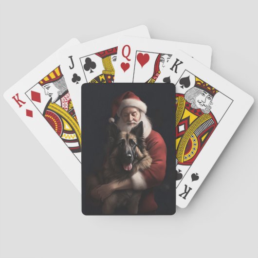 Jeu De Cartes Fête de Noël du berger de Belgique (dos)