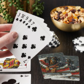 Jeu De Cartes Fête de Noël du chien Dachshund (In Situ)