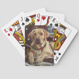 Jeu De Cartes Fête de Noël du chien du Labrador
