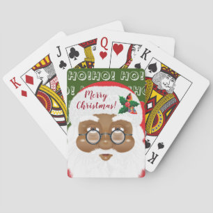 Jeu De Cartes Fête de Noël du Père Noël africain américain