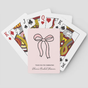 Jeu De Cartes Fête des mariées Bow Rose Jouer Carte Faveurs