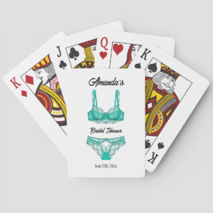 Jeu De Cartes Fête des mariées de lingerie Turquoise