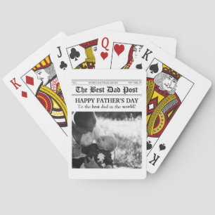 Jeu De Cartes Fête des Pères de style journal vintage