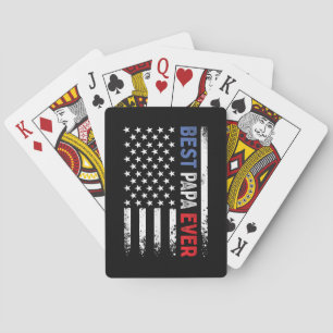Jeu De Cartes Fête des pères Meilleur Papa jamais avec drapeau a